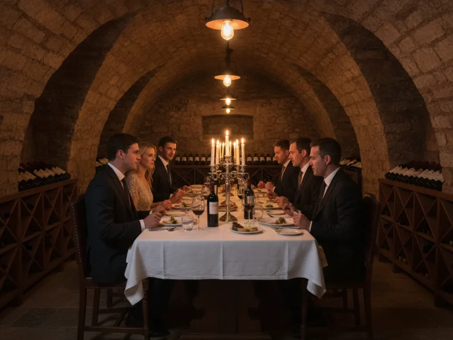 Dîner en cave à vin événement privé, prix et formules 2026 - diner cave vin evenement prive