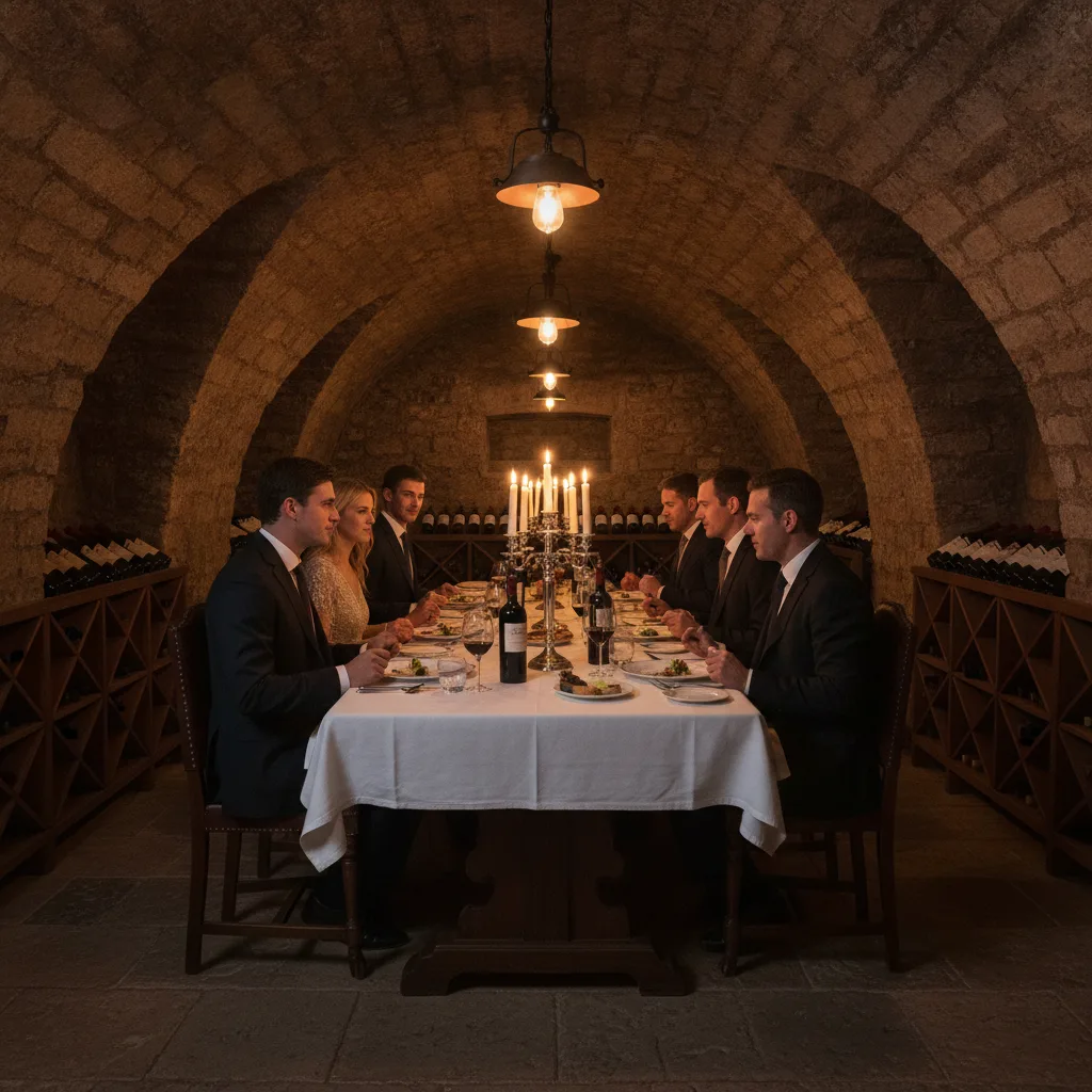 Dîner en cave à vin événement privé, prix et formules 2026 - diner cave vin evenement prive