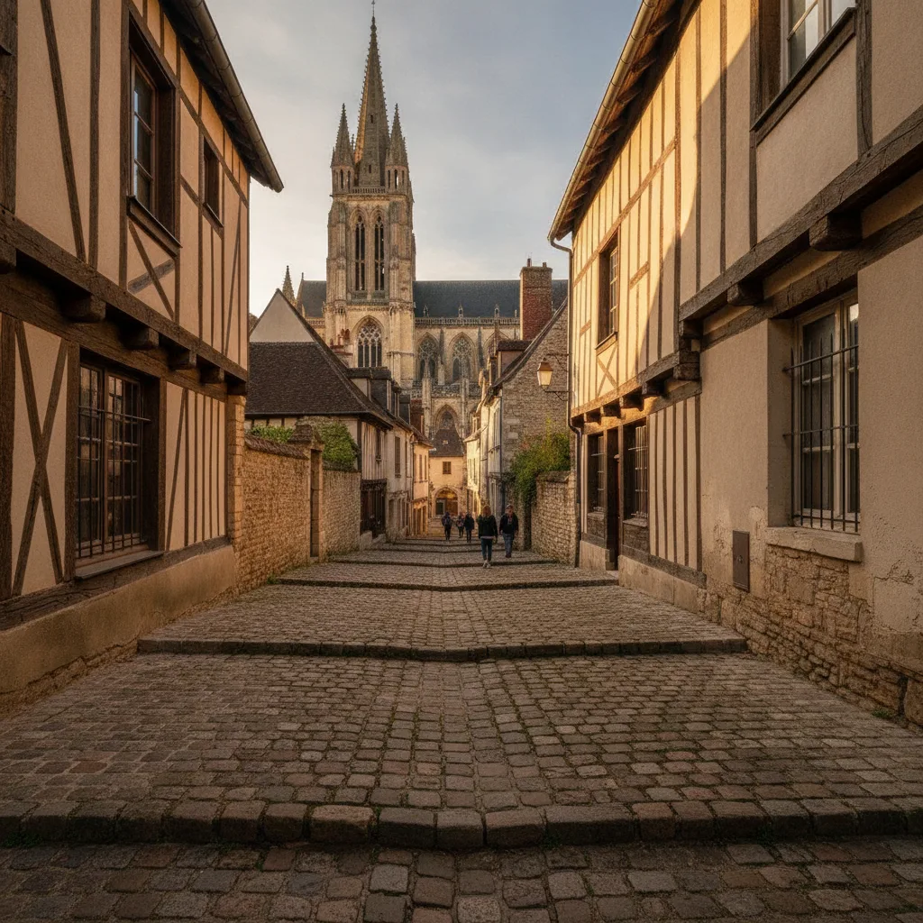 Vieille ville de Chartres en balade médiévale à pied - vieille ville chartres balade medievale